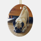 Pug Kerstornamanet Keramisch Ornament (Rechts)