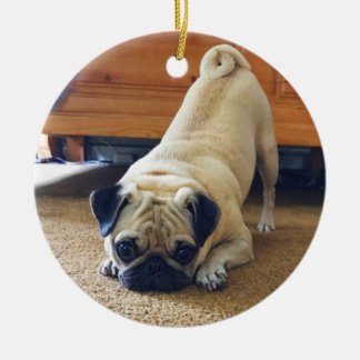 Pug Kerstornamanet Keramisch Ornament