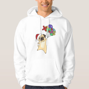 Pug Kerstwinter Hoodie