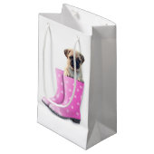 Pug Klein Cadeauzakje (Voorkant Gekanteld)