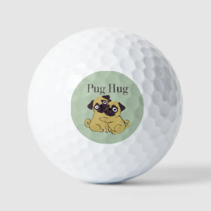 Pug knuffel golfballen