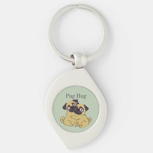 Pug knuffel sleutelhanger (Voorkant)