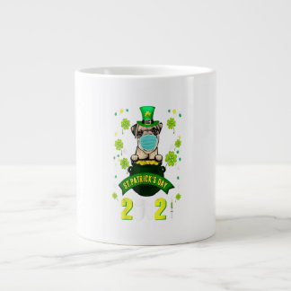 Pug Leprechaun Hondenliefhebber Face Masker St Pat Extra Grote Beker