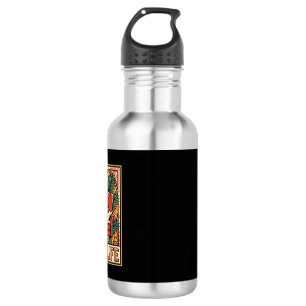 Pug Leven Retro Volkskunst Hond Waterfles
