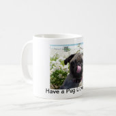 Pug Licking Day Mok (Voorkant links)