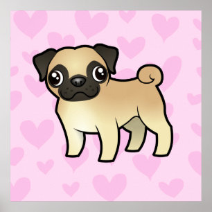 Pug Liefde Poster