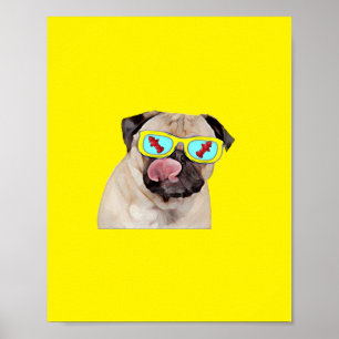 Pug liefhebbende brandkraan poster
