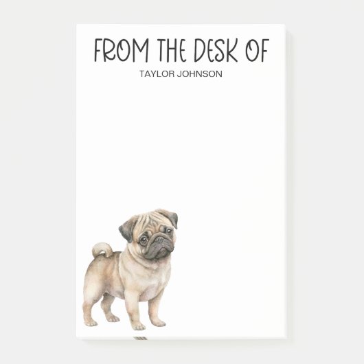 Pug liefhebber post-it® notes (Voorkant)