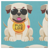 Pug Life aangepaste kleurstof Stof (Close Up)