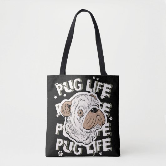 Pug Life Animal Dog Draagtas (Voorkant)