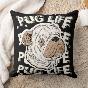 Pug Life Animal Dog Kussen
