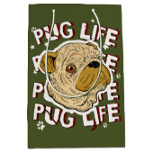 Pug Life Animal Dog Medium Cadeauzakje (Voorkant)