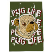 Pug Life Animal Dog Medium Cadeauzakje (Achterkant)