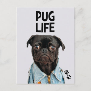 Pug Life Briefkaart