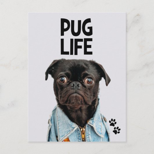 Pug Life Briefkaart (Voorkant)