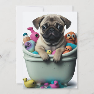 Pug Life: Een zacht avontuur in de Bathtub Kaart
