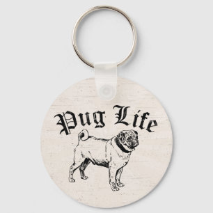Pug Life Funny Dog Gangster Sleutelhanger