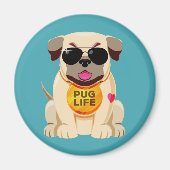 Pug Life magnet Magneet (Voorkant)