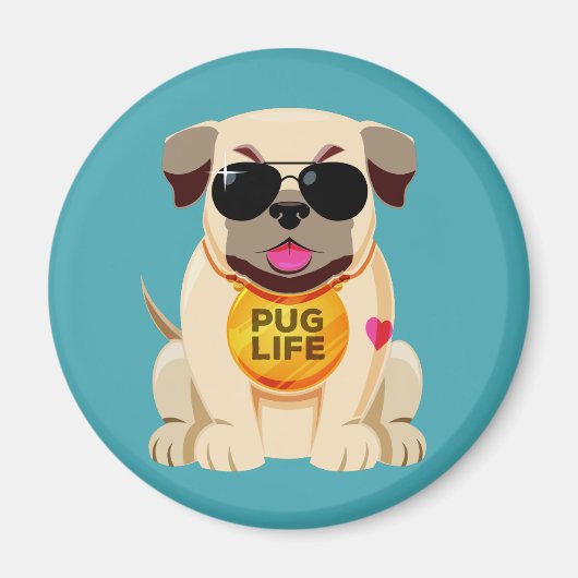 Pug Life magnet Magneet (Voorkant)