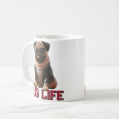 Pug Life Schattigee Pug Dog Koffiemok (Voorkant links)