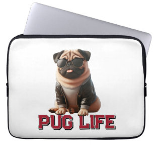 Pug Life Schattigee Pug Dog Laptop Sleeve