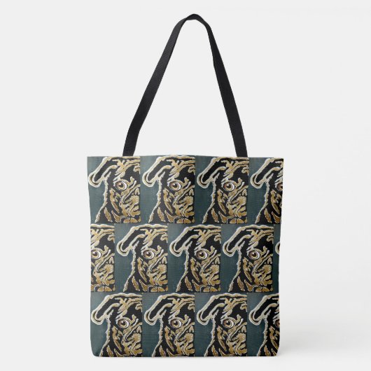 Pug Love Canvas tas (Voorkant)