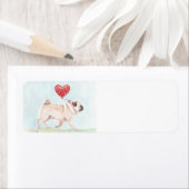 Pug Love Dog Art Return Address Labels (Insitu)