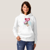 Pug Love Hoodie (Voorkant volledig)
