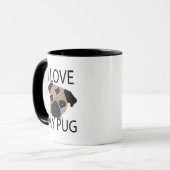 Pug Love. Mok (Voorkant links)