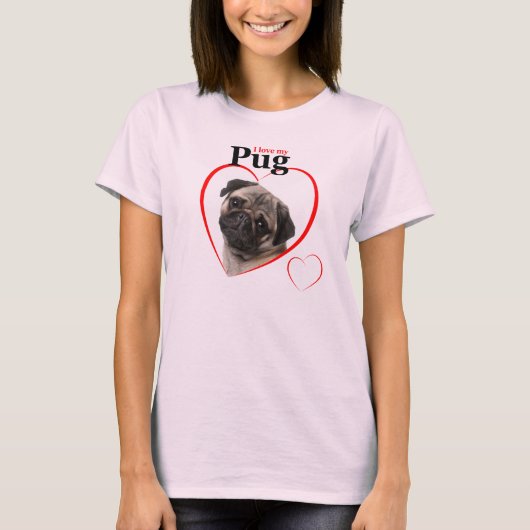 Pug Love Shirt (Voorkant)