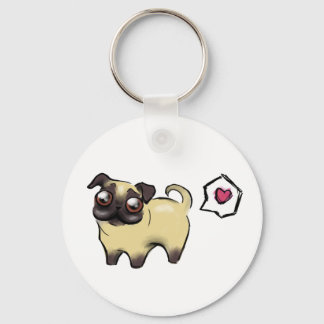 Pug Love Sleutelhanger