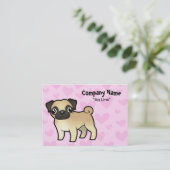 Pug Love Visitekaartje (Staand voorkant)