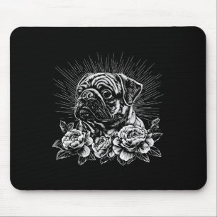 Pug Lover Dog Retro Style Tattoo _1 Muismat