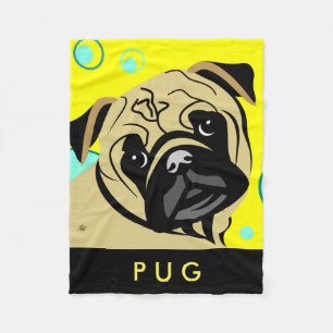 Pug Lover Gifts Fleece Deken