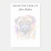 Pug Lover Monogrammed Dog Post-it® Notes (Voorkant)