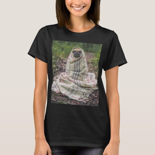 Pug Lover T-Shirt Jurk (Voorkant)
