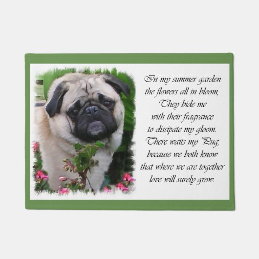 Pug Lovers Art Deurmat (Voorkant)