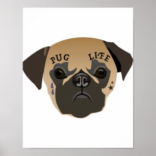 Pug Lovers Cute Pug Life Poster
