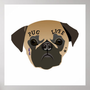 Pug Lovers Cute Pug Life Poster
