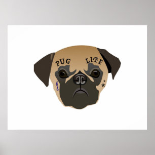 Pug Lovers Cute Pug Life Poster
