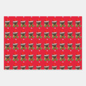 Pug Lovers Kerstmis Inpakpapier Vel (Voorkant 2)