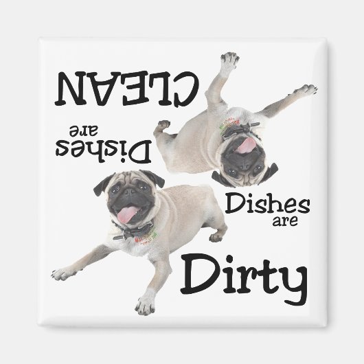 Pug Lovers Vaatwasser Magneet (Voorkant)