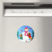 Pug Magnet Frosty's Helpers Magneet (Insitu (Vaatwasser))