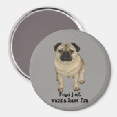 Pug Magnet Magneet (Voorkant / Achterkant)