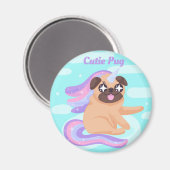 Pug Magnet Magneet (Voorkant / Achterkant)