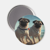 Pug Magnet Magneet (Voorkant / Achterkant)