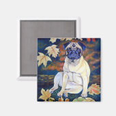 Pug Magnet Magneet (Voorkant / Achterkant)