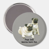 Pug Magnet Magneet (Voorkant / Achterkant)