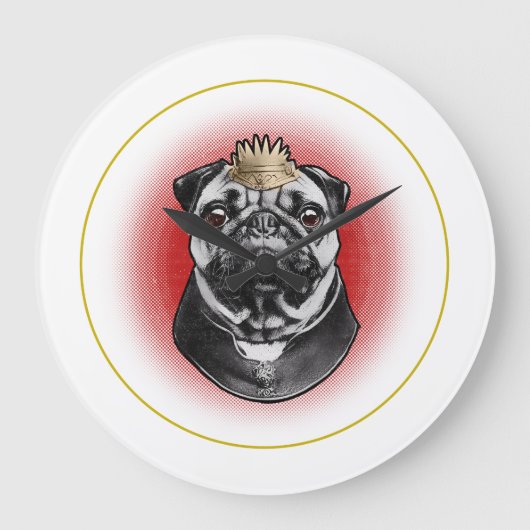 Pug Majesteit Grote Klok (Voorkant)