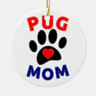 Pug Mam Hond Mam Tekening Keramisch Ornament
